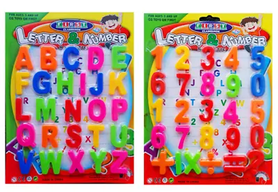 Large Magnetic Letters Alphabet & Numbers Fridge Magnets Toys Kids Learning • £5.99
