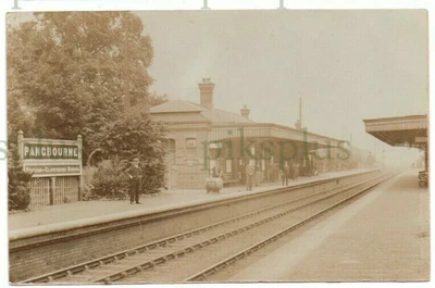 £32 • Buy Old Postcard Pangbourne Railway Station Berkshire Real Photo Vintage 1905-10