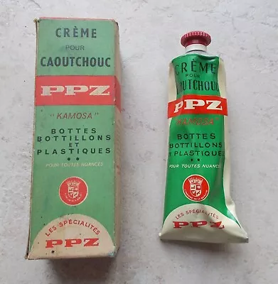 Shoe Polish Tube Cardboard Box PPZ France Cleaner 1950s Vintage Antique • $17.93