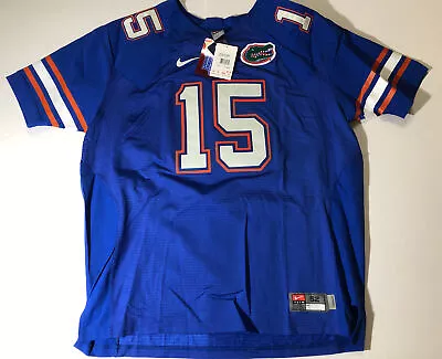 Nike Florida Gators Jersey NWT Blue Stitched Size 52 #15  15 Authentic New $150 • $74.25