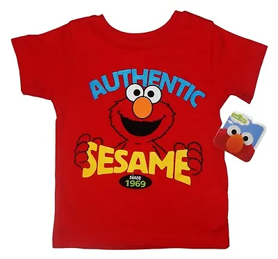 ELMO SESAME STREET Red Comfort Cotton Tee T-Shirt NWT Toddler's Sz. 3T Or 4T $16 • $9.99