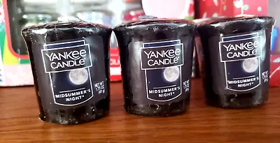 Yankee Candle Votives...midsummers Night...lot Of Three ...free Shipping! New! • £12.54