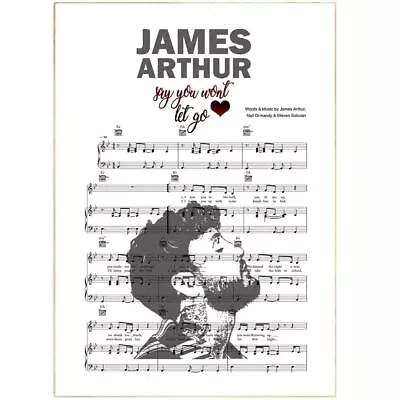 James Arthur - Say You Won't Let Go Poster • £3.99