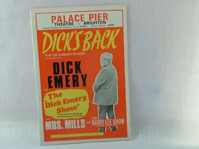 £3.99 • Buy Vintage Program Palace Pier Brighton Dick Emery.