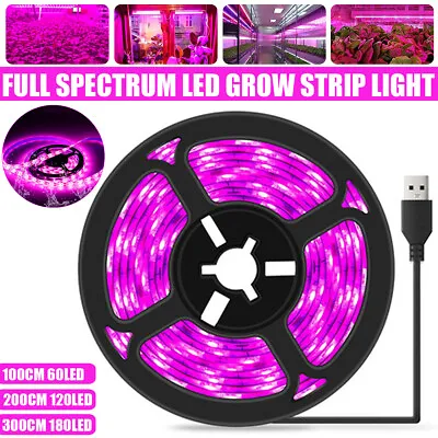 £9.39 • Buy USB LED Grow Light Strip Full Spectrum Strip Indoor Plant Flower Growing Lamp UK