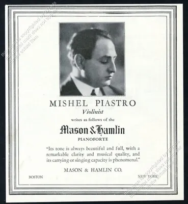 1927 Mishel Piastro Photo Mason & Hamlin Piano Vintage Trade Print Ad • $8.09