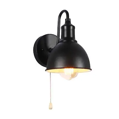 Wall Light Sconce With Pull Chain Switch E27 Base Lighting Fixture Wall Lamp • £30.14