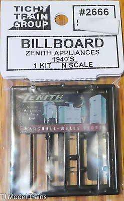 Tichy Train Group #2666 (N Scale) Billboard Zenith Appliances 1940's (1:160th • $5.10