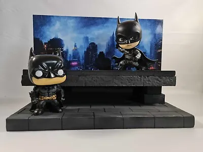 Batman Funko Pops. Gotham City Themed. 2 Tier Backdrop Display  • £17.50