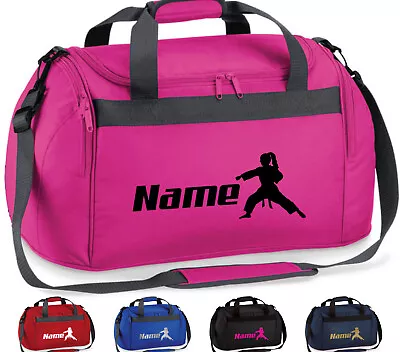 Girls Personalised Karate Holdall Bag Womens Martial Arts Punch Sports Gym Kit • £14.99