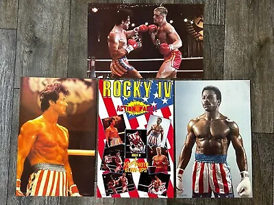 ROCKY 4 Vintage Poster 4pc Lot Sylvester Stallone Carl Weathers Apollo Creed • $59