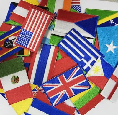 £2.14 • Buy Flag Patch Embroidered National Country Badge Sew On Iron Choose Your Country