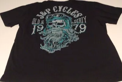 J&P Cycles Old & Dirty T-shirt Mens Black Short Sleeve Cotton Size XL Preowned • $9.95