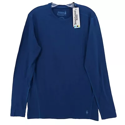 NWT SMARTWOOL All Season 150 Merino Base Layer LS Shirt INDIGO BLUE Size M L • $51.29