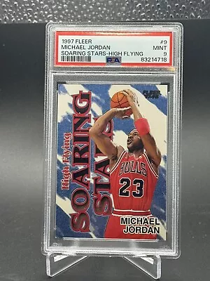 1997-98 Fleer Michael Jordan Soaring Stars High Flying PSA 9 #9 • $349.95