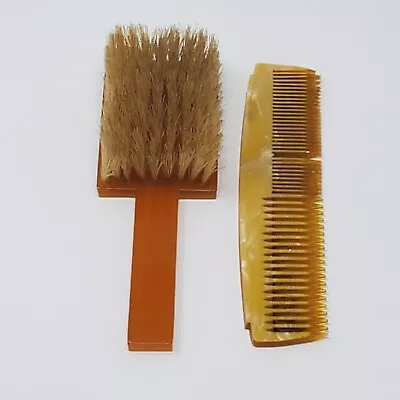 Art Deco Brush And Comb Vanity Set Celluloid Dresser Vintage READ • $14.95