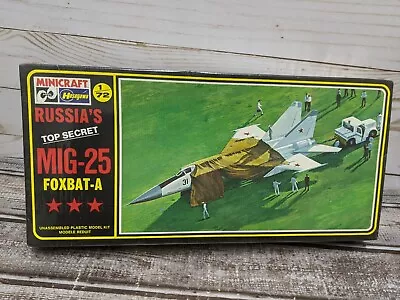 Hasegawa Minicraft Mig 25 Foxbat Plastic Plane Model Kit Sealed • $14.99