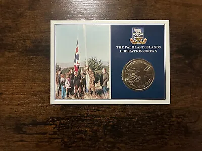 FALKLAND ISLANDS 1982 LIBERATION UNC 50 PENCE CROWN - Pack • £10