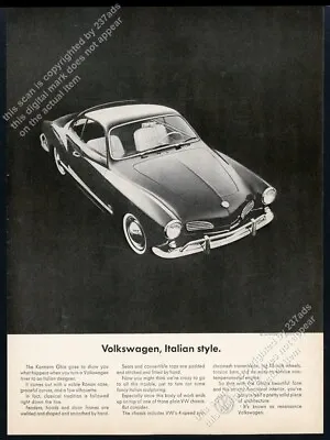 1964 VW Karmann Ghia Photo Volkswagen Italian Style Vintage Print Ad • $9.99