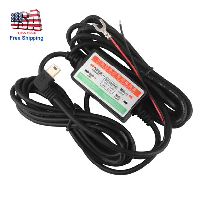 Dash Cam Universal Mini Micro USB Hard Wire Cable Kit 3.65M Fuse For Car DVR 5V • $10.23