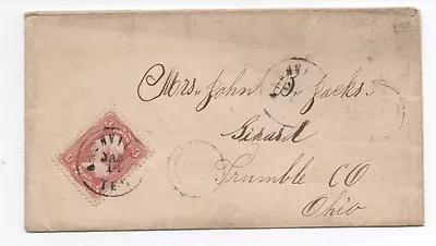 1860s US Cover With 3 Cent Washington With Great Centering From Nashville TN • $31.99