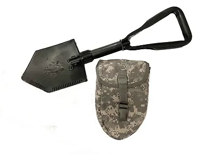 USGI Military E TOOL Entrenching Intrenching Tool Shovel W ACU UCP Cover Carrier • $38.99