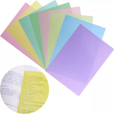 8Pcs A4 Light Colour Overlays For Dyslexia Dyslexia Reading Overlays Aid For Ch • £10.12