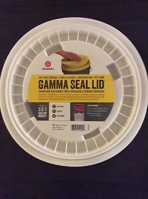 Gamma Seal Lid Fits 3.5-7 - Gallon Bucket White Resealable Dry Storage • $18