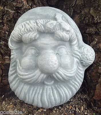 Plastic Santa Face Mold Concrete Plaster Casting Christmas Mould 7.5  X 6.5   • $23