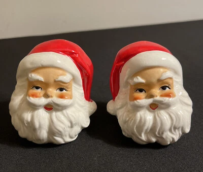 $11.99 • Buy Vintage Norcrest Japan Santa Claus Head Christmas Salt And Pepper Shakers
