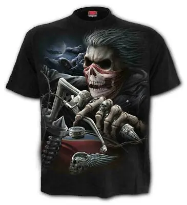 £14.99 • Buy SPIRAL DIRECT SOUL RIDER T-Shirt,Tee/Top/ Biker/Grim Reaper/Skull/Skeleton