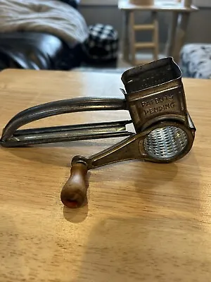 Vintage Mouli Grater Made In France Tin W/Brown  Handle. Rare As Listed Pat Pend • $12