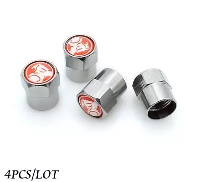Holden With Red Face Car Tyre Valve Caps Silver Hexagon Head • $10.95