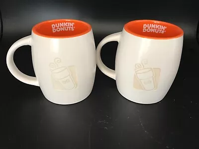$19.99 • Buy Set Of 2 Dunkin Donuts 14 Ounce Coffee Mugs 2012 New With Tags