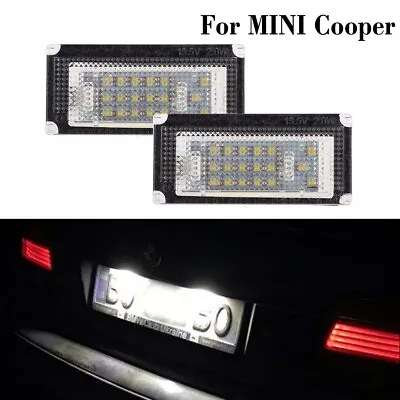 $12.29 • Buy 2PCS For 02-08 Mini Cooper R50 R53 Hatch R52 White LED License Plate Light Lamp
