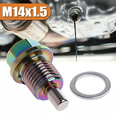 M14x1.5 Car Engine Magnetic  Oil Drain Plug Screw Nut Bolt Sump Nut  Universal • $7.15