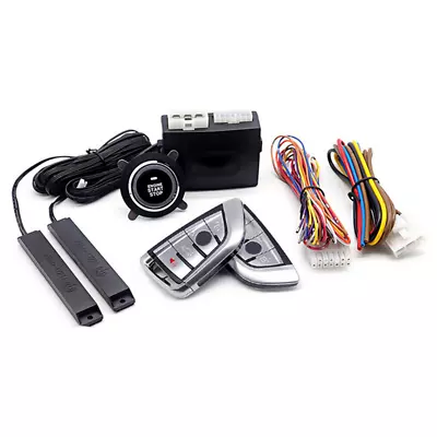 PKE Car Alarm System Keyless Entry Push Button Remote Starter Engine Start Kit • $105.20
