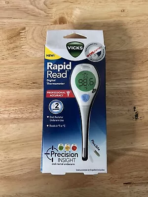 Vicks Rapid Read Digital Thermometer Professional Accuracy 2 Seconds Flexible • $8
