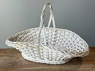 Vintage Hand Woven Gathering Handled Basket Harry And David Bear Creek Wedding • $39.99