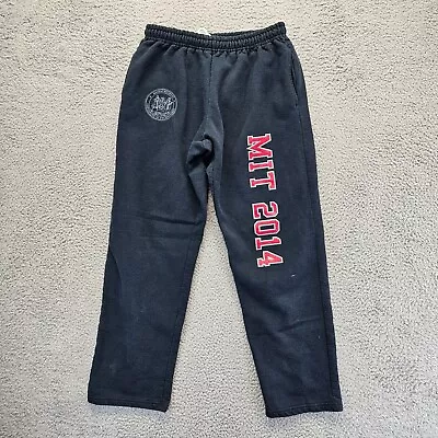 MIT 2014 Sweatpants Mens Medium Black Massachusetts Institute Of Technology Pant • $19.99