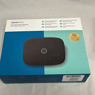 Ooma Telo WiFi Smart Home Phone Service VoIP Phone Black Telo • $37