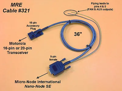Nano-Node Interface Cable For Motorola Maxtrac GM300 CDM1250 M1225 Nano Node • $35.99