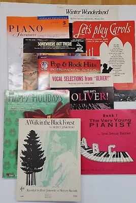 Lot Of 9 Sheet Music Songbook Vintage Lot Rock Christmas Holiday • $9.90