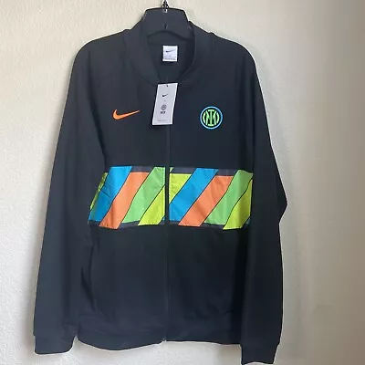 $99.95 • Buy Nike Black Inter Milan I96 Anthem Raglan Full-Zip Track Jacket DB7816-014 Large