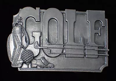 Golf With Clubs/ball/bag Pewter Belt Buckle Siskiyou New! • $13.95