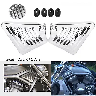 Chrome Airbox Neck Side Air Intake Covers Vented Kit For Harley V-Rod 2007-2017 • $35.13