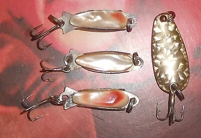 THREE Vintage 1” Mother Of Pearl Fishing Spoon +1 • $15.75