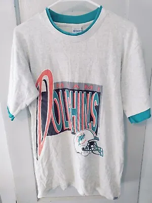 Miami Dolphins Men's Size Large T-Shirt Vintage 1994 Made In USA Salem  • $35