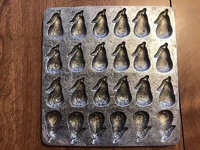 Vintage Heavy Metal Chocolate Pear Candy Mold 24 Candies • $25.99