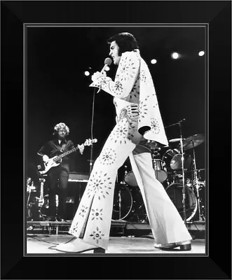 Elvis On Tour Elvis Presley 1972 Black Framed Wall Art Print Celebrity Home • $54.99